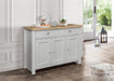 Birlea Highgate 3 Door 2 Drawer Sideboard Grey & Oak