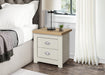 Birlea Highgate 2 Drawer Bedside Cream & Oak