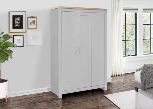 Birlea Highgate 3 Door Wardrobe Grey & Oak