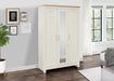 Birlea Highgate 3 Door Wardrobe With Mirror Cream & Oak
