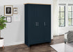 Birlea Highgate 3 Door Wardrobe Navy Blue & Oak