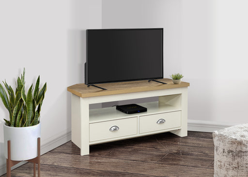 Birlea Highgate Corner TV Unit Cream & Oak