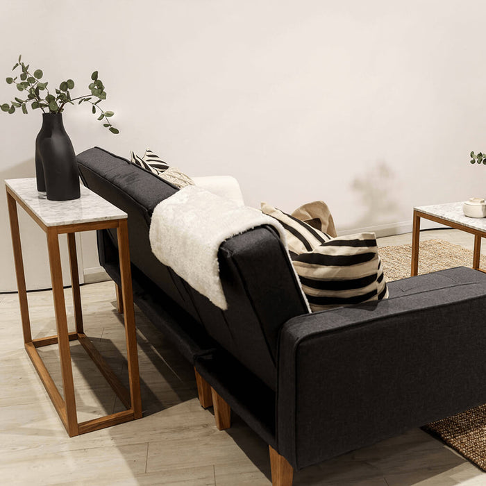 Harlow White Marble Top Console Table