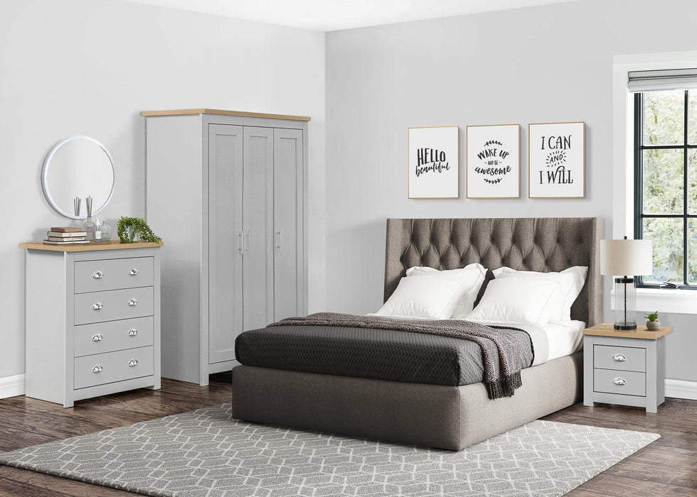 Birlea Highgate 2 Drawer Bedside Grey & Oak