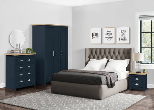 Birlea Highgate 3 Door Wardrobe Navy Blue & Oak
