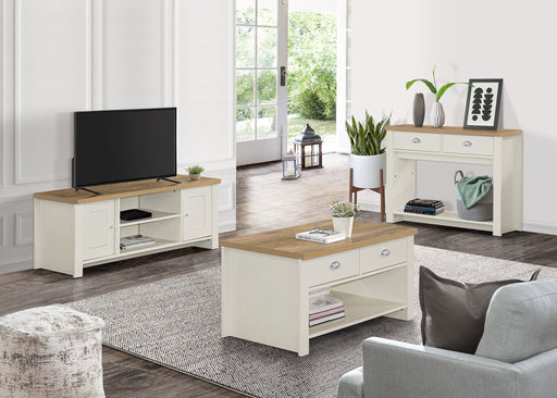 Birlea Highgate 2 Drawer Coffee Table Cream & Oak