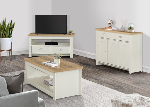 Birlea Highgate Corner TV Unit Cream & Oak