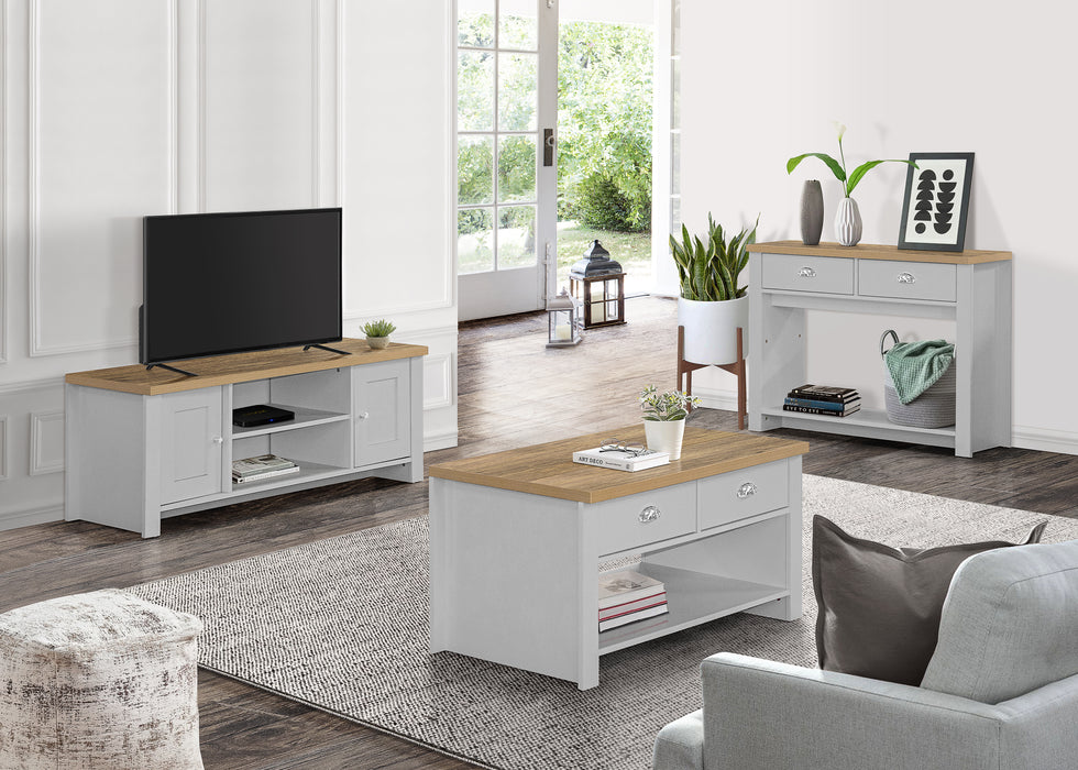 Birlea Highgate Large TV Unit Grey & Oak