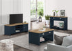 Birlea Highgate 2 Drawer Coffee Table Navy Blue & Oak