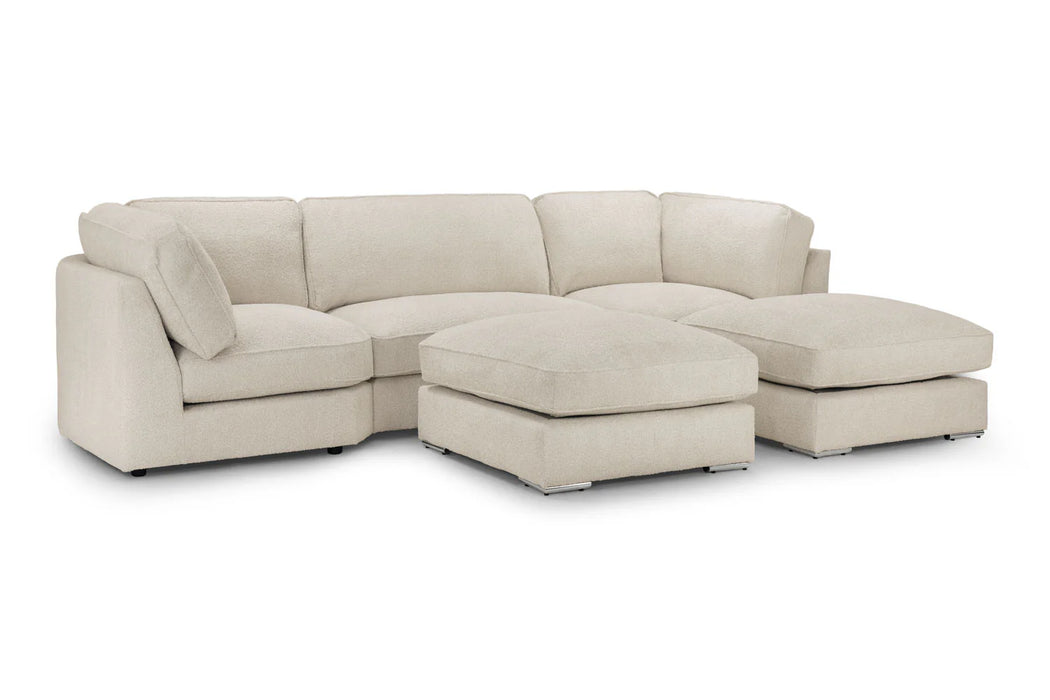 Inga Fullback Beige U Shape Corner Sofa