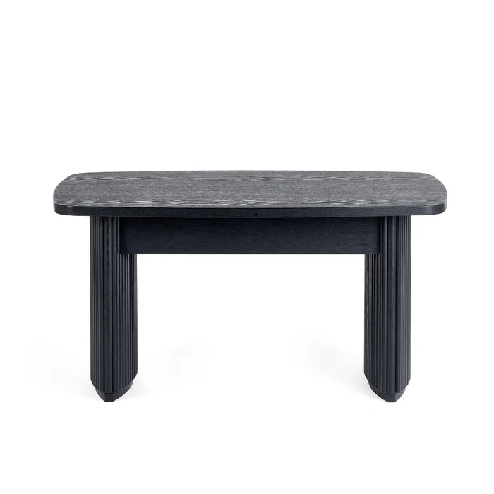 LOUIS BLACK FLUTED COMPACT COFFEE TABLE