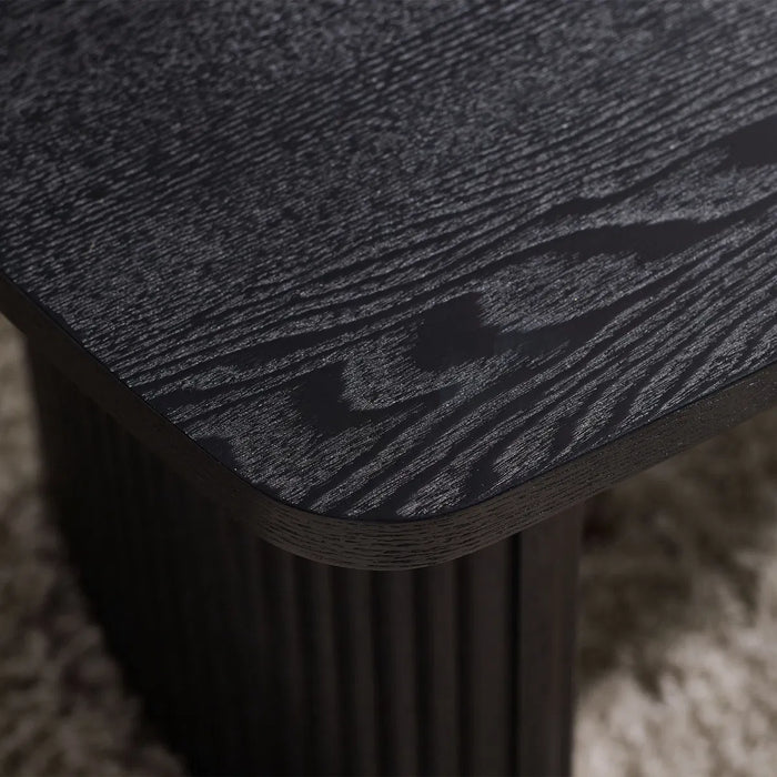LOUIS BLACK FLUTED COMPACT COFFEE TABLE