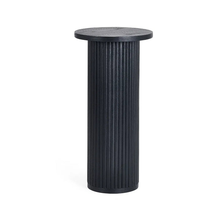 LOUIS BLACK FLUTED DRINKS TABLE