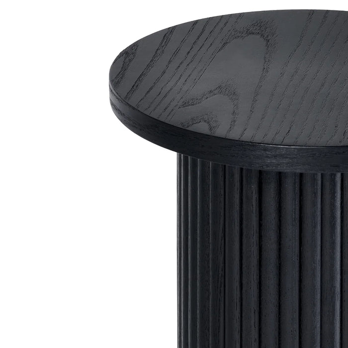 LOUIS BLACK FLUTED DRINKS TABLE