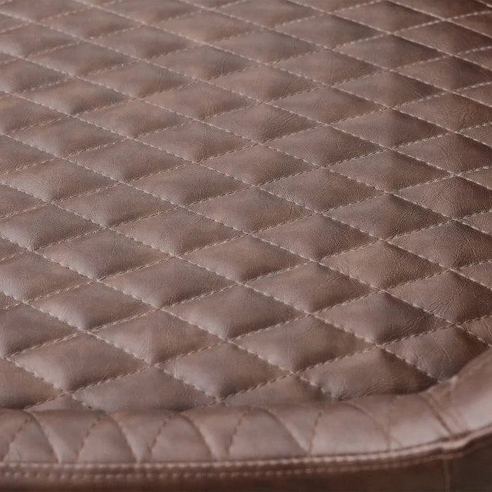 LUXE OFFICE CHAIR IN BROWN FAUX LEATHER