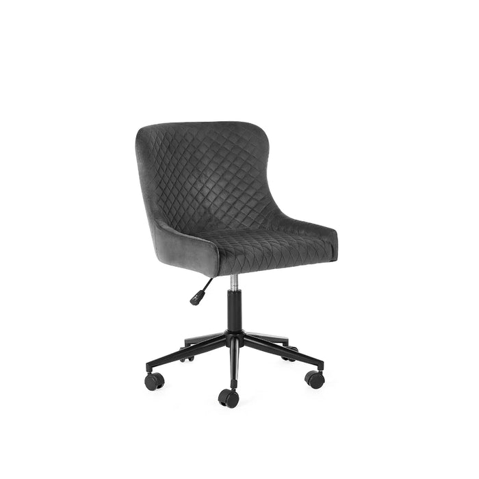 LUXE OFFICE CHAIR IN GREY VELVET