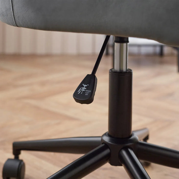 LUXE OFFICE CHAIR IN GREY VELVET
