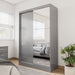 Birlea Lynx 2 Door Sliding Wardrobe With Mirror Grey