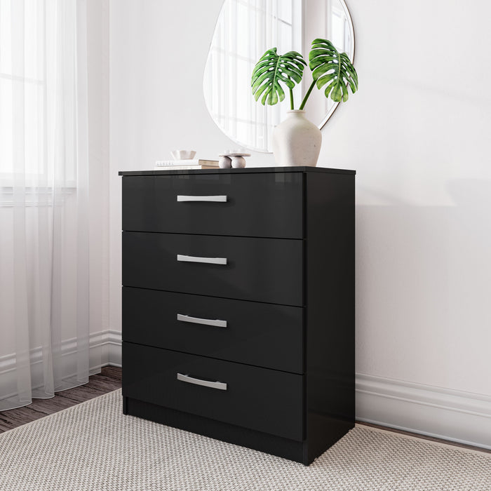 Birlea Lynx 4 Drawer Chest Black