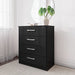 Birlea Lynx 4 Drawer Chest Black