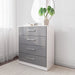 Birlea Lynx 4 Drawer Chest White & Grey