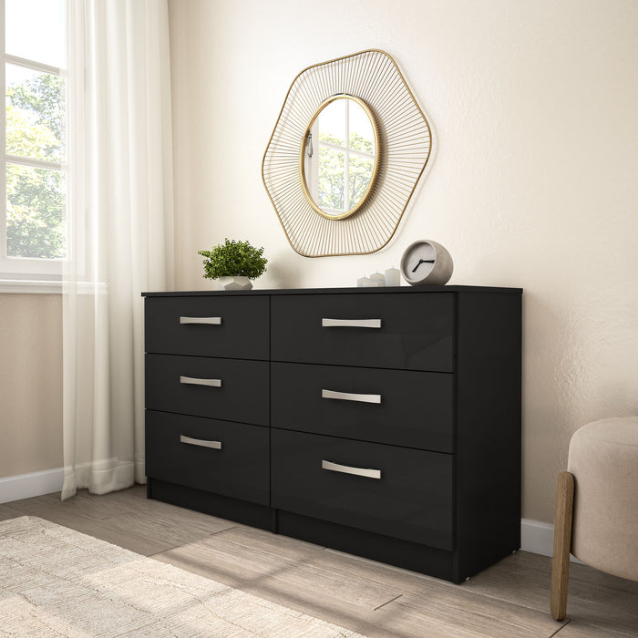 Birlea Lynx 6 Drawer Chest Black