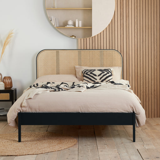 Birlea Margot King Rattan Bed Black