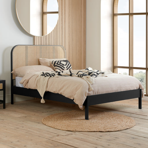 Birlea Margot King Rattan Bed Black