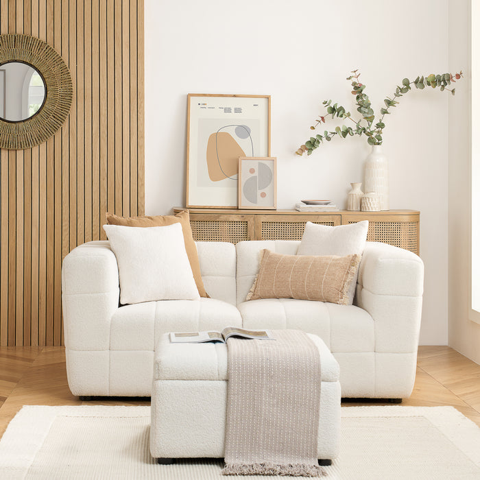 Birlea Milo 2 Seater Sofa With Footstool