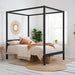 Birlea Mercia Four Poster King Bed Black