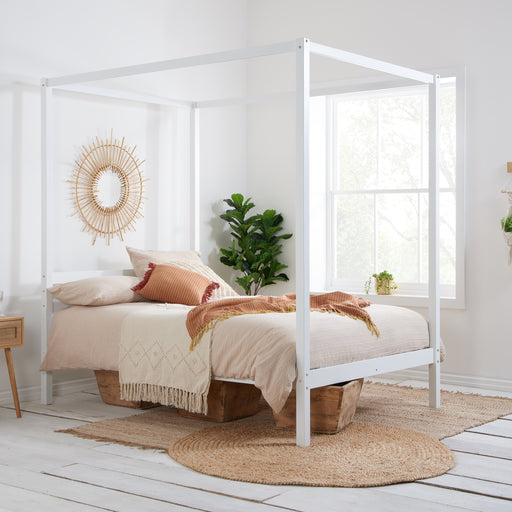 Birlea Mercia Four Poster Double Bed White