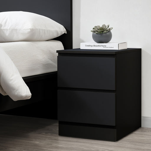Birlea Oslo 2 Drawer Bedside Black