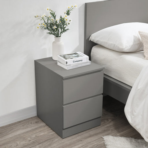 Birlea Oslo 2 Drawer Bedside Grey