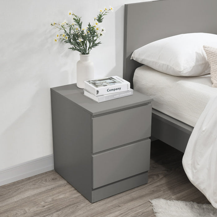 Birlea Oslo 2 Drawer Bedside Grey