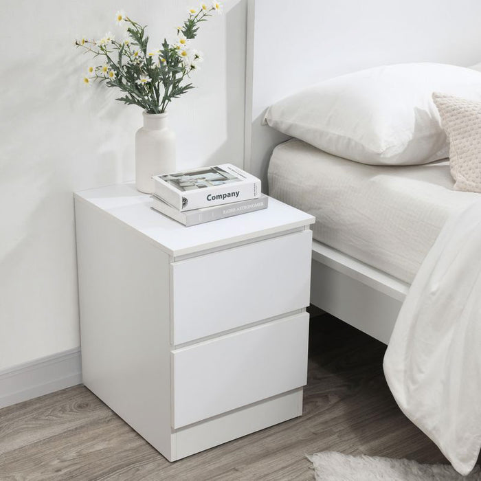 Birlea Oslo 2 Drawer Bedside White