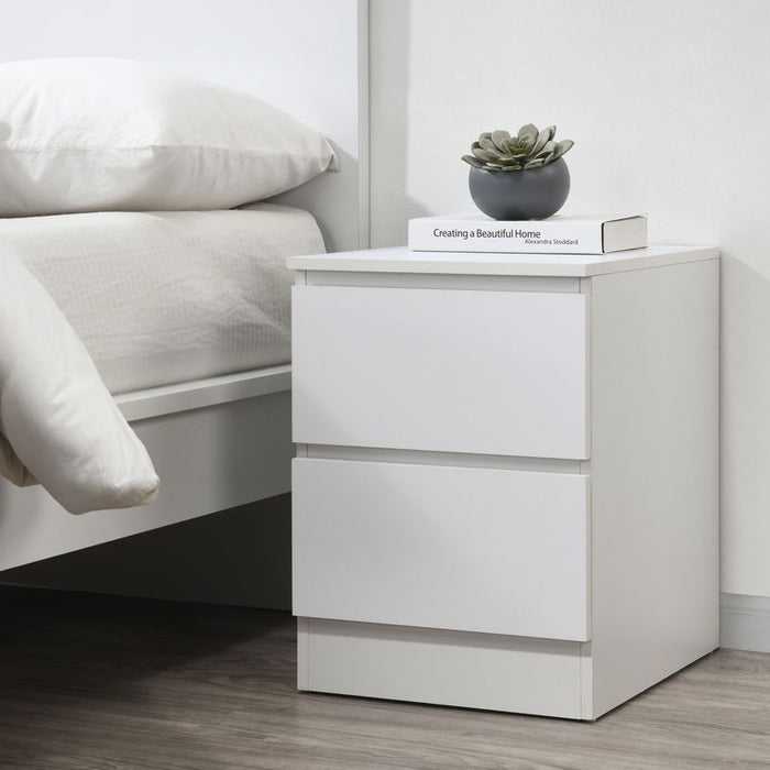Birlea Oslo 2 Drawer Bedside White