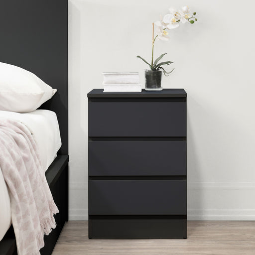 Birlea Oslo 3 Drawer Bedside Black