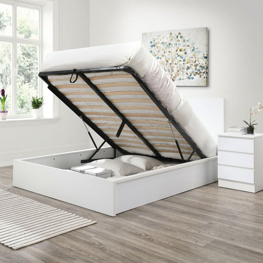 Birlea Oslo Double Ottoman Bed White