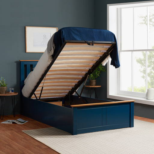 Birlea Phoenix Single Ottoman Bed Navy Blue