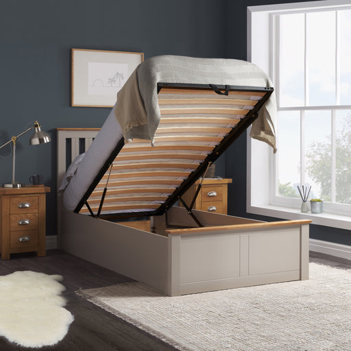 Birlea Phoenix Single Ottoman Bed Pearl Grey
