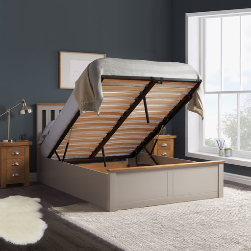 Birlea Phoenix Small Double Ottoman Bed Pearl Grey