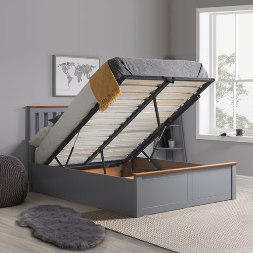 Birlea Phoenix Small Double Ottoman Bed Stone Grey