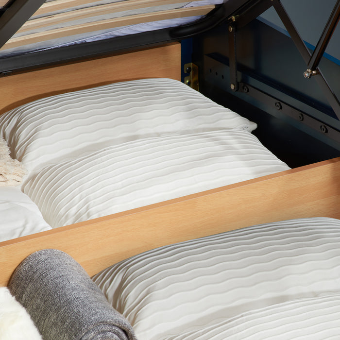 Birlea Phoenix Double Ottoman Bed Navy Blue