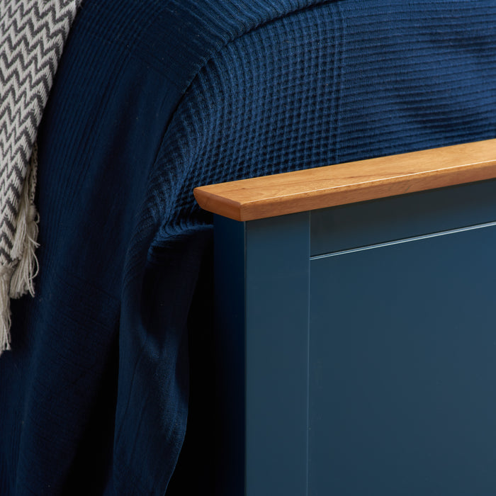 Birlea Phoenix Double Ottoman Bed Navy Blue