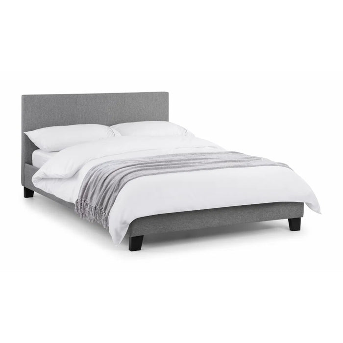RIALTO LIGHT GREY LINEN BED 120CM