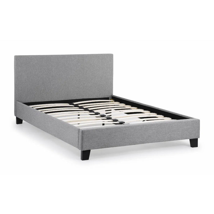 RIALTO LIGHT GREY LINEN BED 120CM