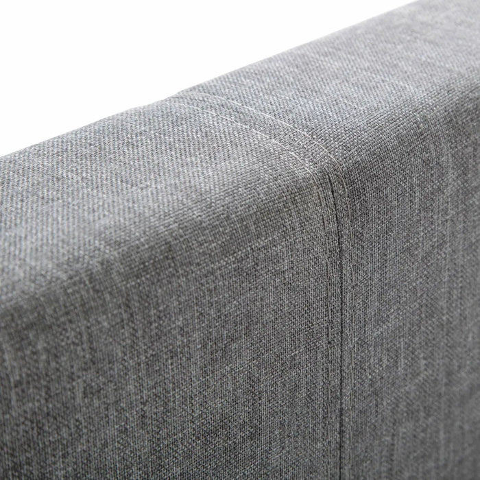 RIALTO LIGHT GREY LINEN BED 120CM