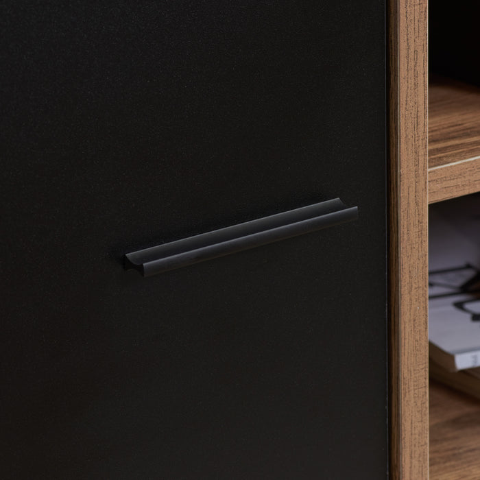 Birlea Shard TV Unit Walnut & Black