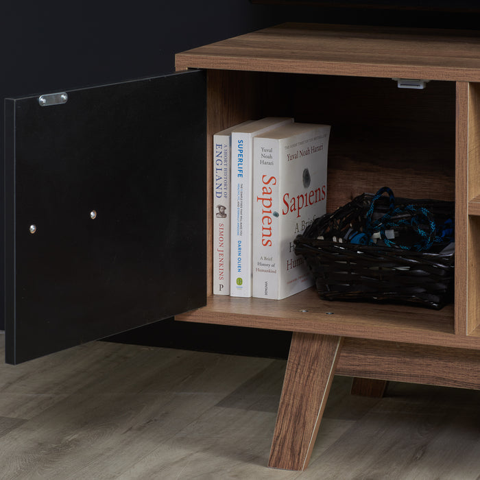 Birlea Shard TV Unit Walnut & Black