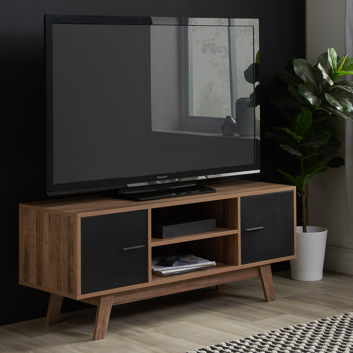 Birlea Shard TV Unit Walnut & Black